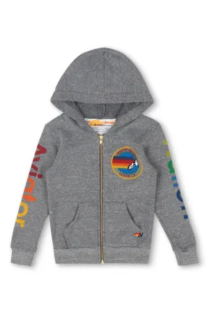 KID'S AVIATOR NATION ZIP HOODIE - HEATHER GREY