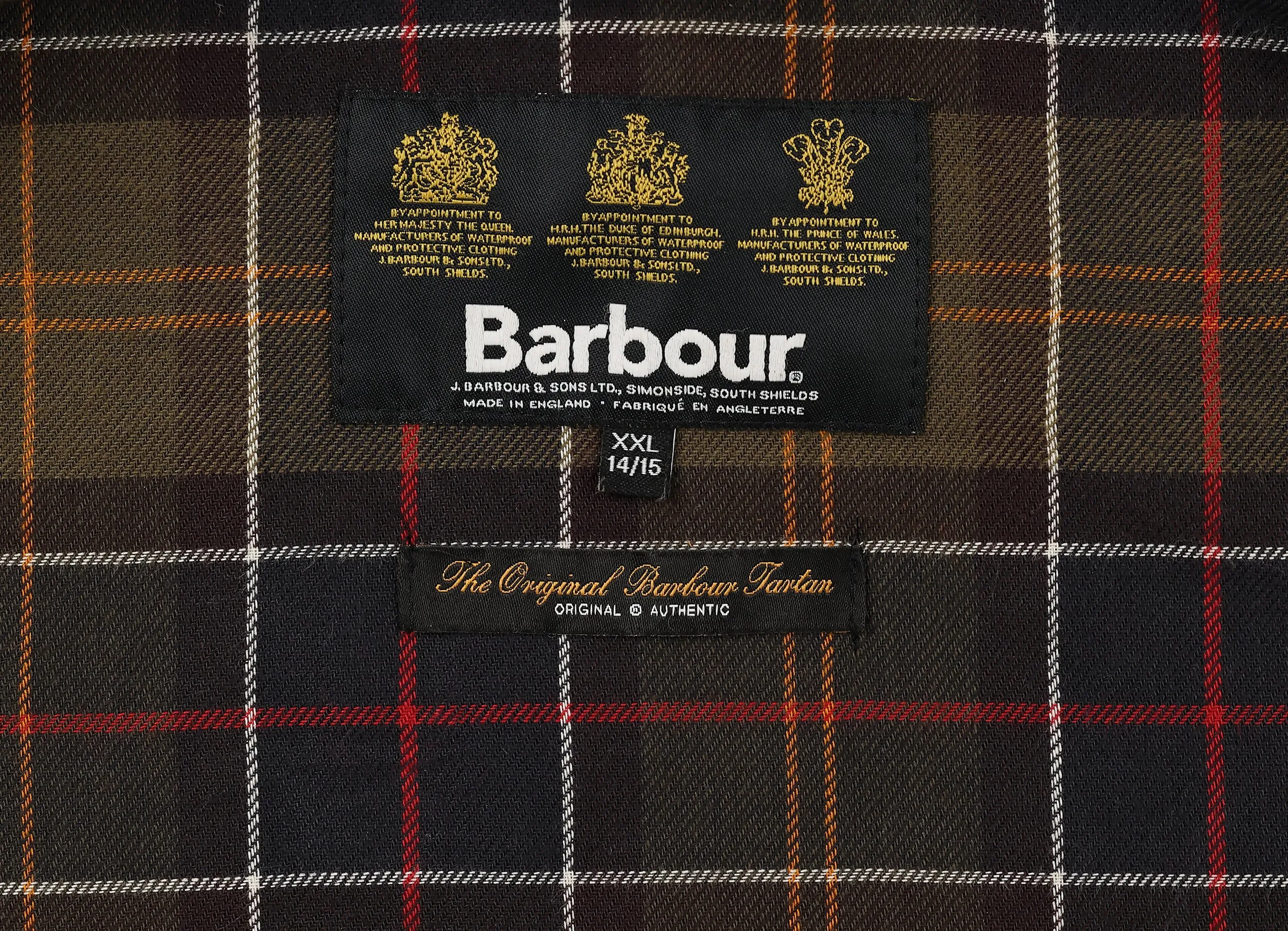 Kids Barbour Classic Bedale Wax Jacket Coat - Green - Boys XXL