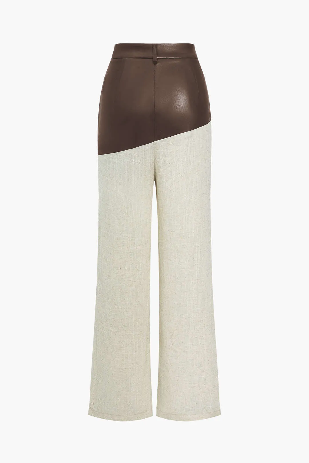 Kinzley - Modern Contrast Patterns Woman's Straight Leg Trousers