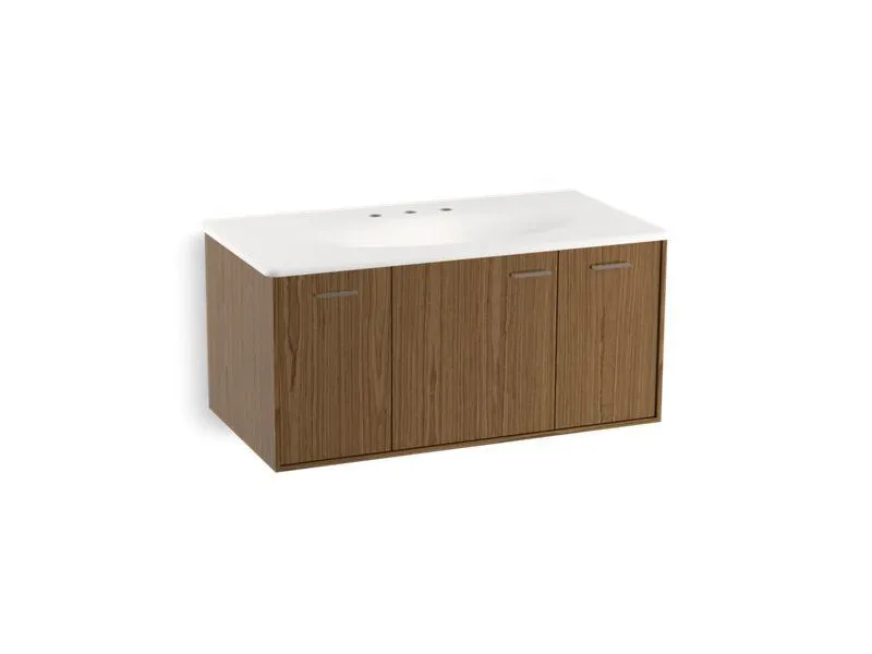 KOHLER K-99561-1WA Jute 42" wall-hung bathroom vanity cabinet with 1 door and 2 drawers