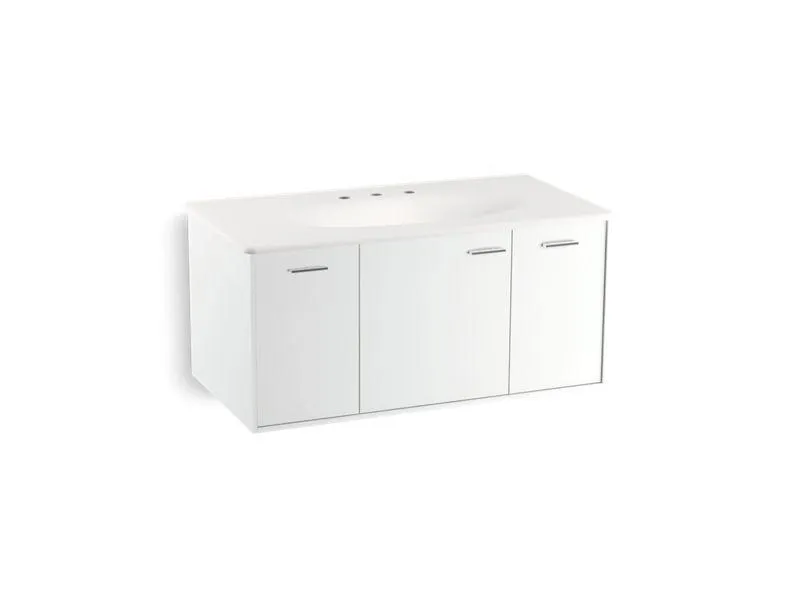 KOHLER K-99561-1WA Jute 42" wall-hung bathroom vanity cabinet with 1 door and 2 drawers