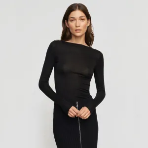Lana Tencel-Wool Semi-Sheer Tee