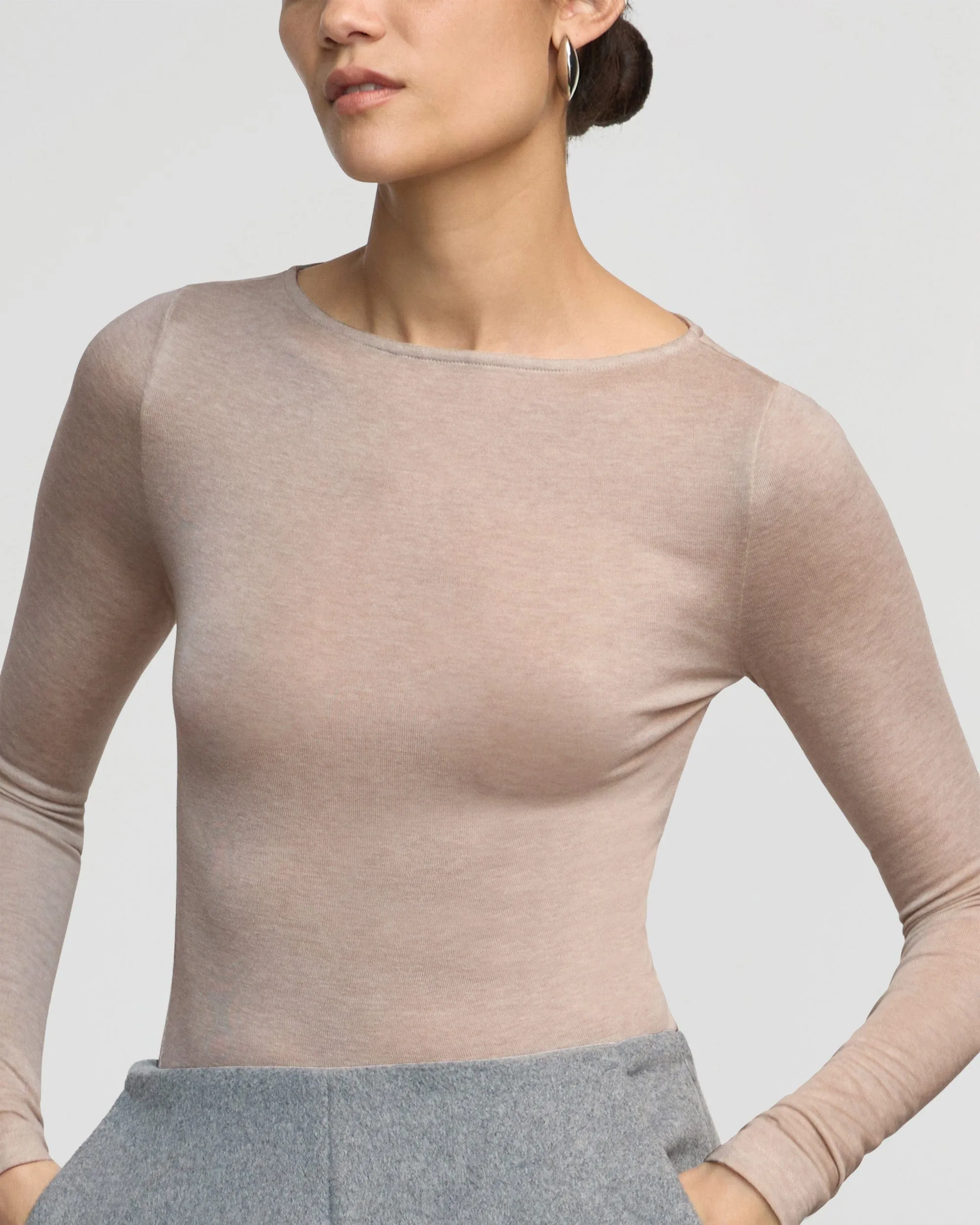 Lana Tencel-Wool Semi-Sheer Tee