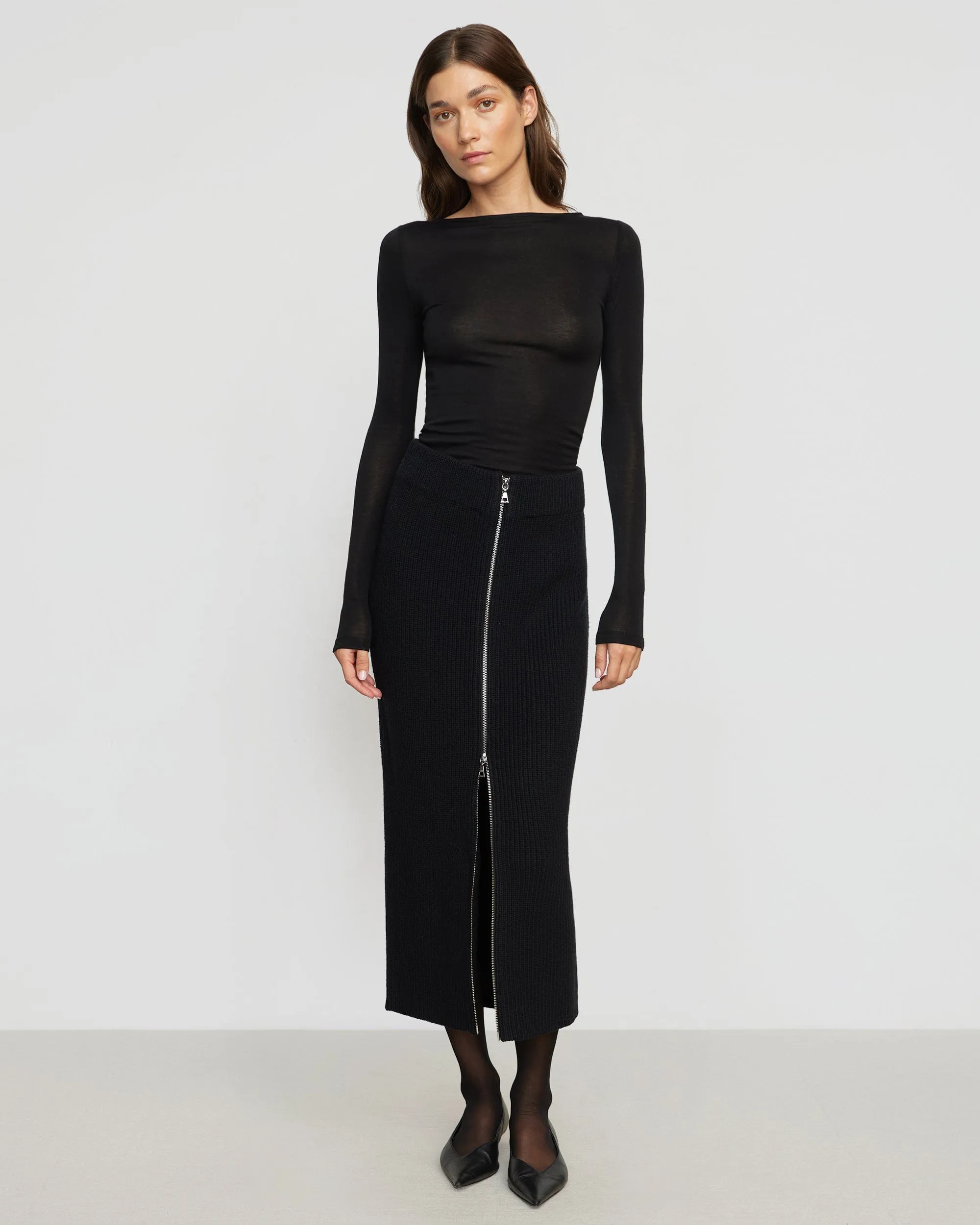 Lana Tencel-Wool Semi-Sheer Tee