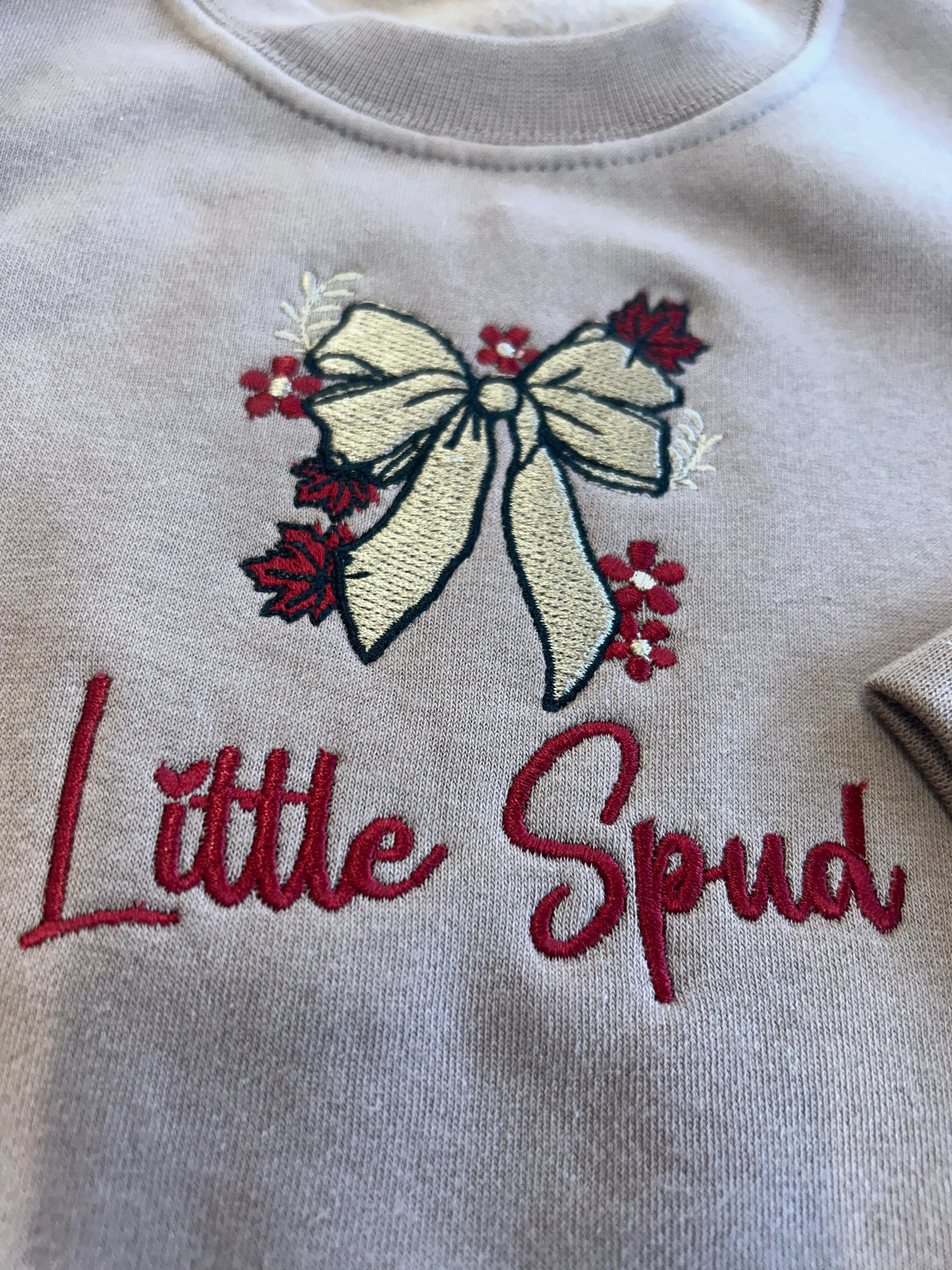 Large Autumn Bow Kids personalised sweater