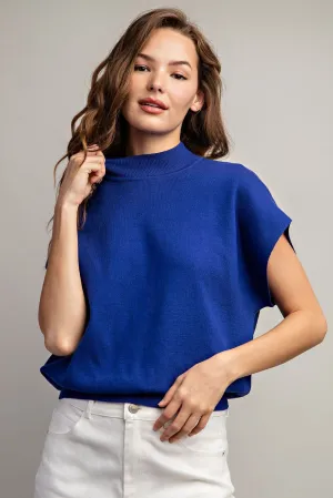 Lauren Mock Neck Short Sleeve Top