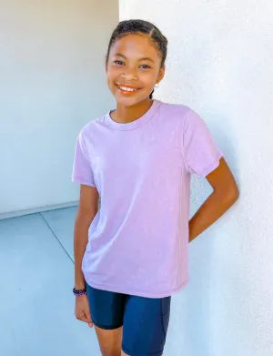 Lavender Seamed Relaxed Fit Tee