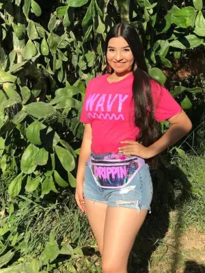 Lavender Wavy | Pink Tee