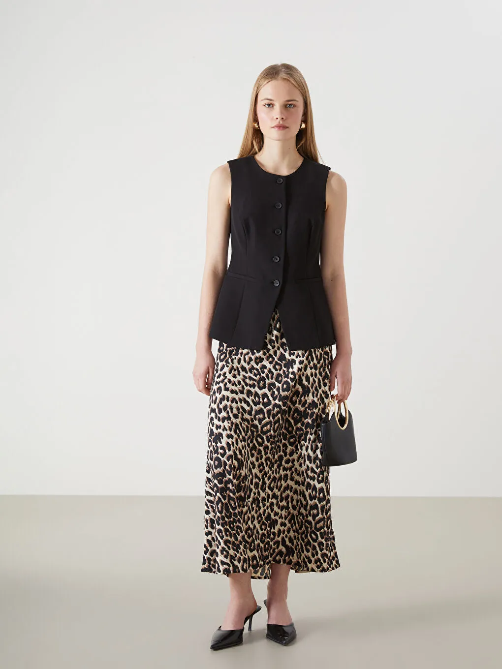 LCW Vision Ecru Crew Neck Women Classic Vest