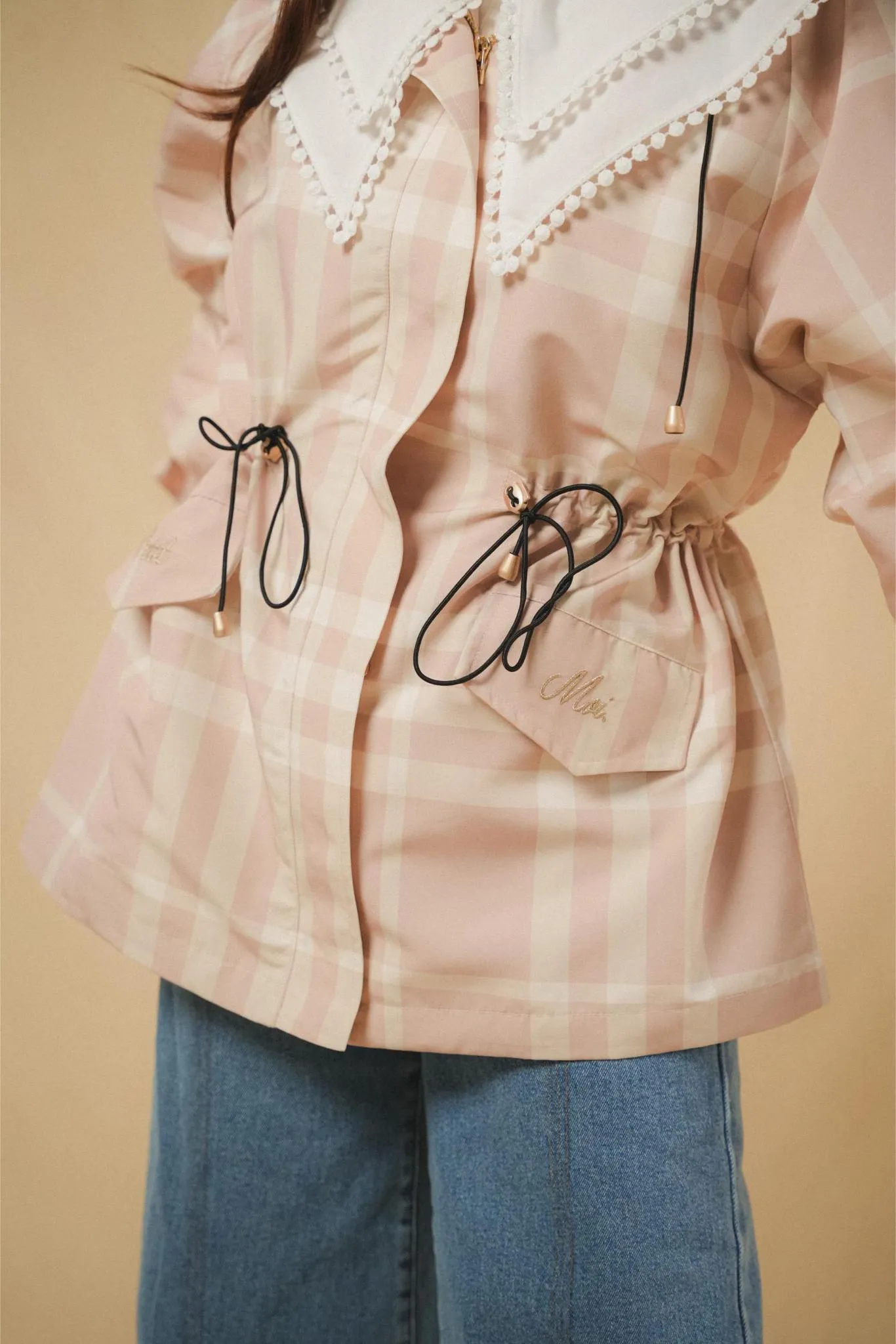 LE COOL PARKA IN PINK TARTAN
