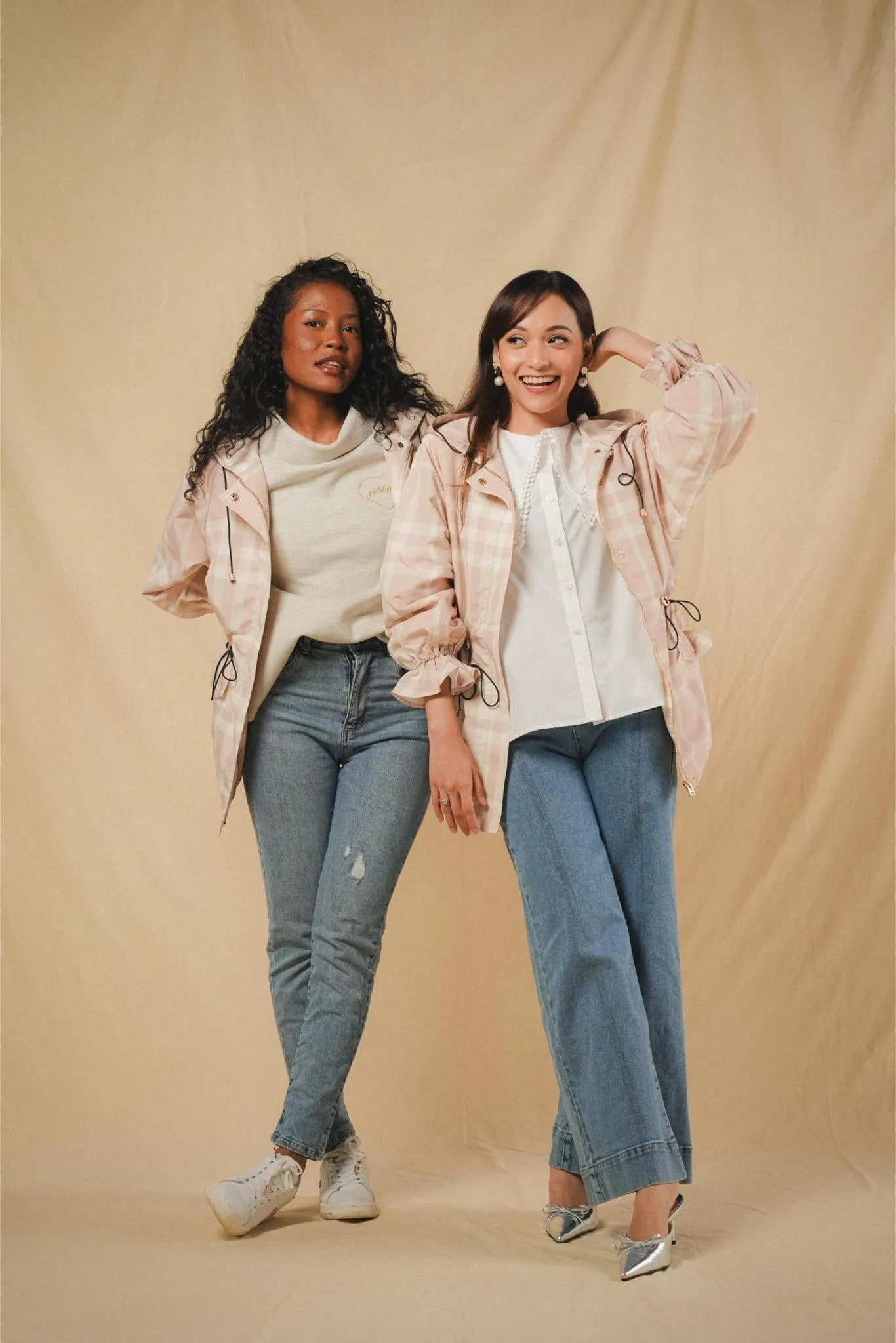 LE COOL PARKA IN PINK TARTAN