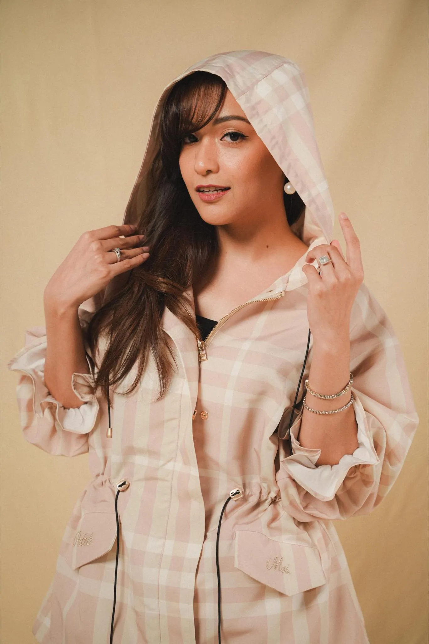 LE COOL PARKA IN PINK TARTAN