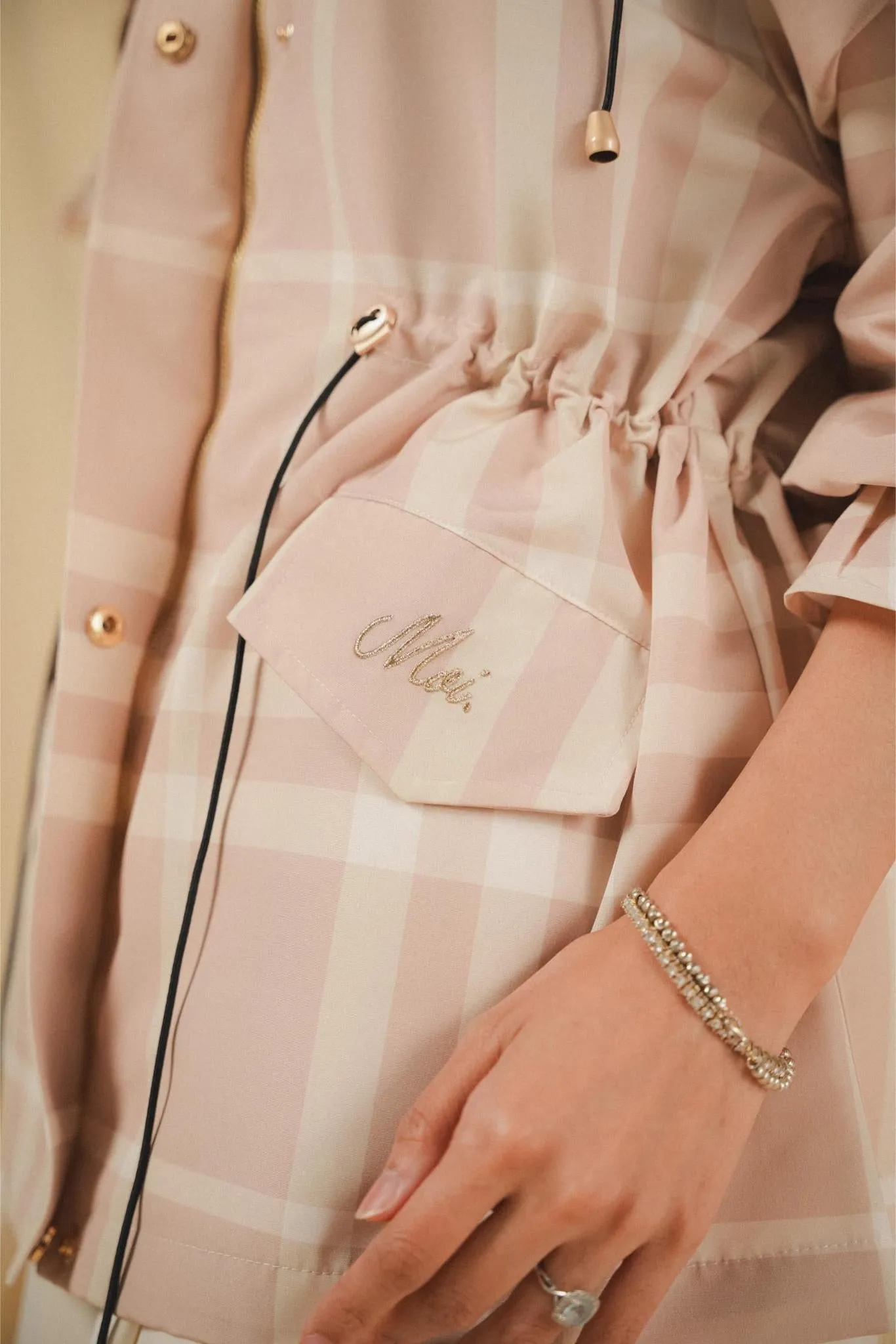 LE COOL PARKA IN PINK TARTAN