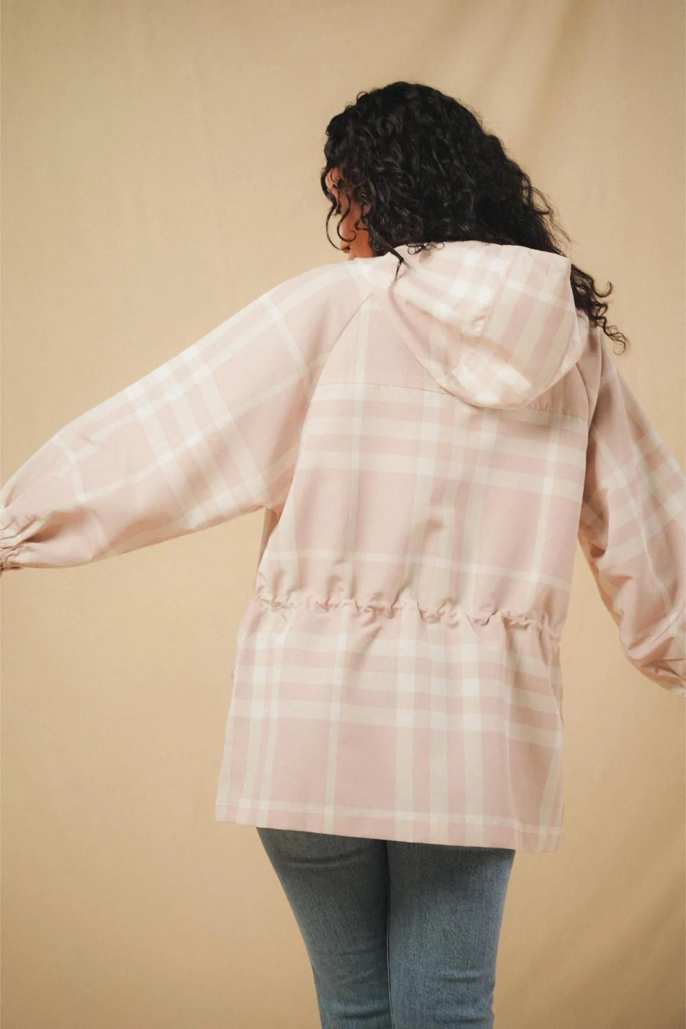 LE COOL PARKA IN PINK TARTAN