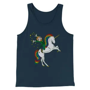 Leprechaun Unicorn Jockey Men/Unisex Tank Top