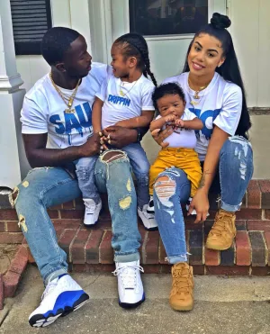 Light Blue Glitter Sauce | White Tee