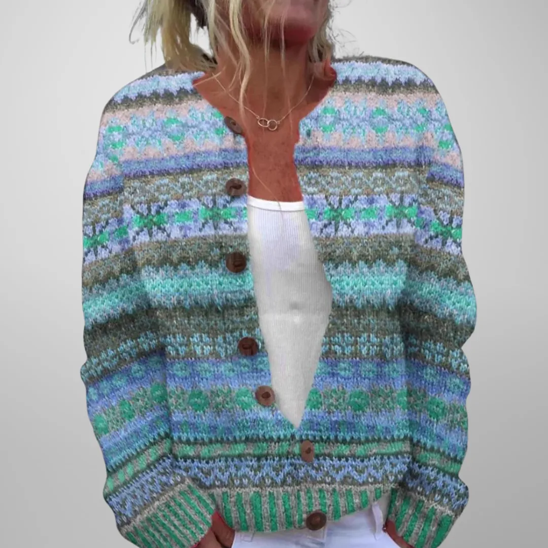 Lindsey | Soft Blue Vest With Print