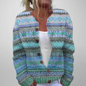 Lindsey | Soft Blue Vest With Print