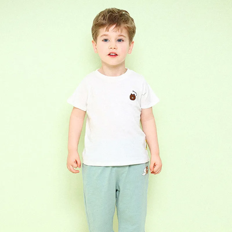 Line Friends Piece of Peace White Brown Tee 2306MO03
