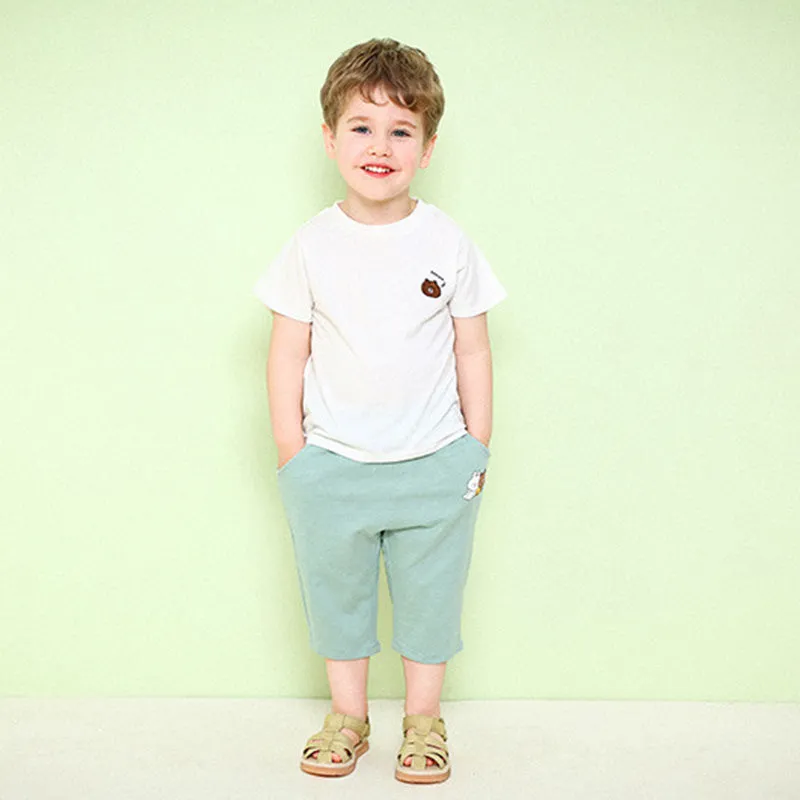 Line Friends Piece of Peace White Brown Tee 2306MO03