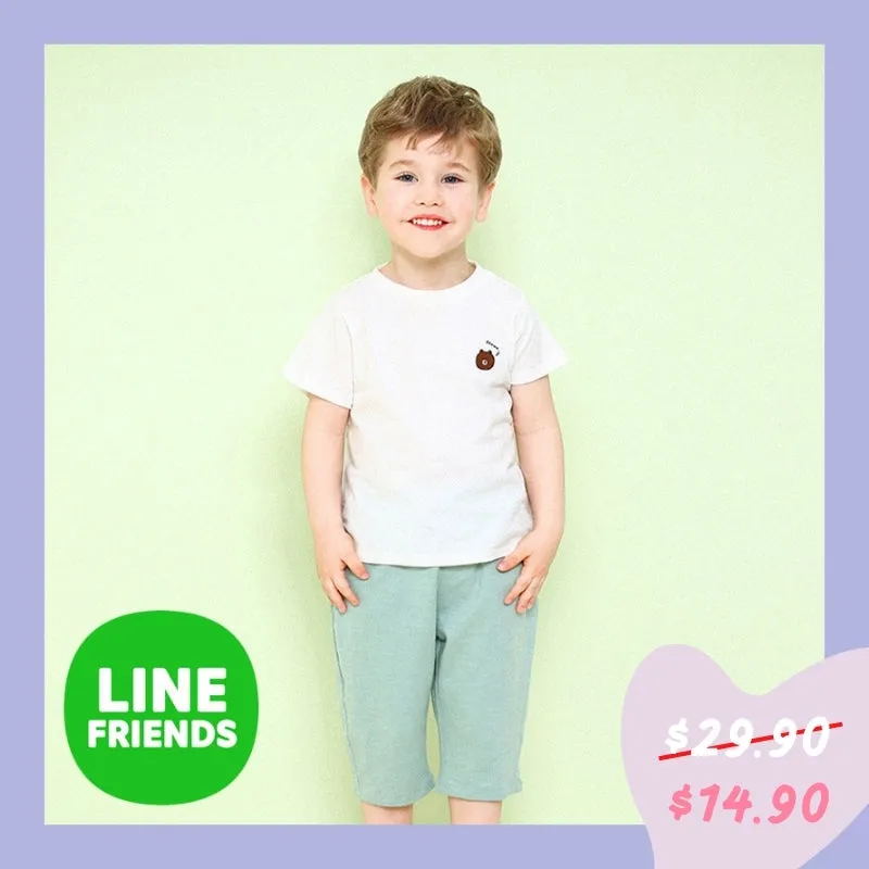 Line Friends Piece of Peace White Brown Tee 2306MO03