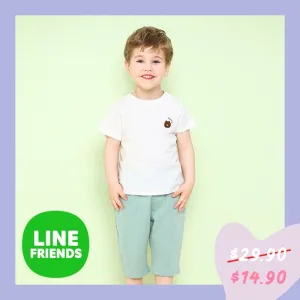 Line Friends Piece of Peace White Brown Tee 2306MO03