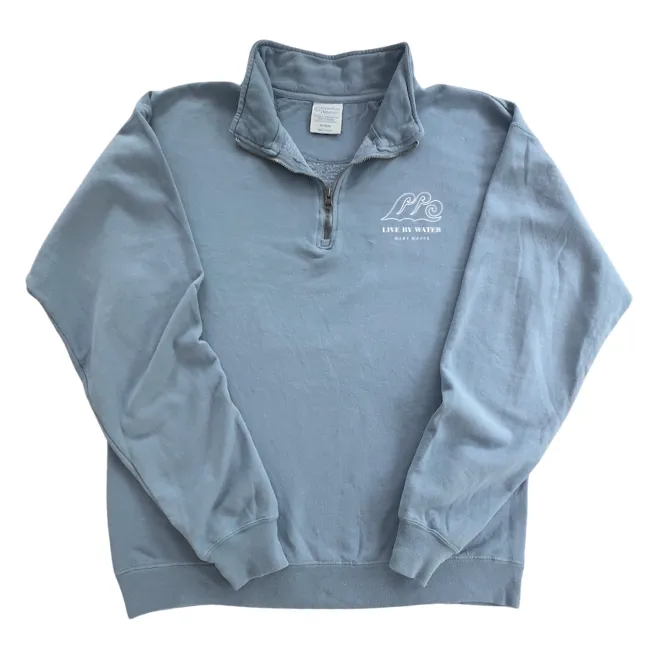 Live by Water Logo-Quarter-zip Sweatshirt-Comes in 3 Colors