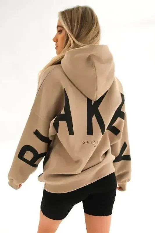 Loose Fit Hoodie with Big Thick Letters