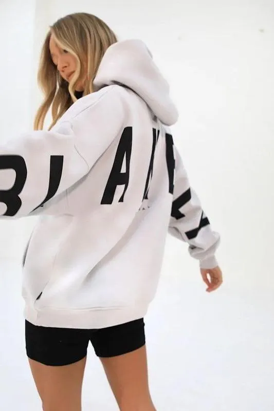 Loose Fit Hoodie with Big Thick Letters