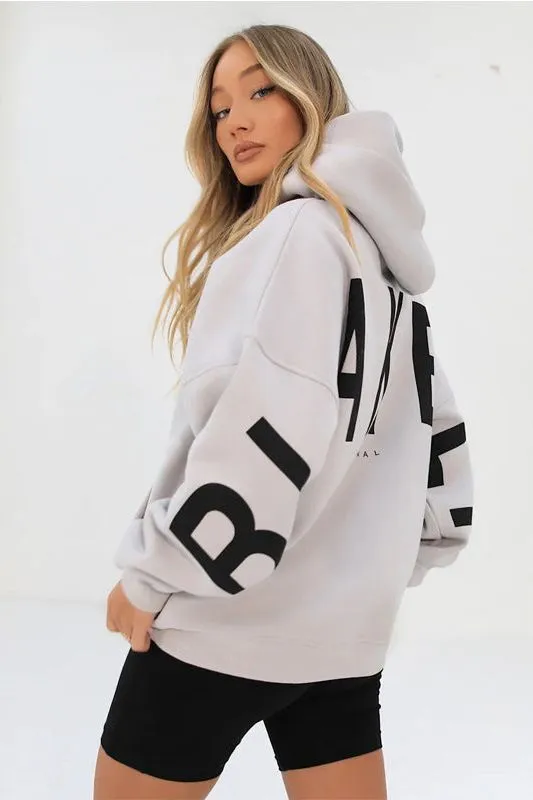 Loose Fit Hoodie with Big Thick Letters