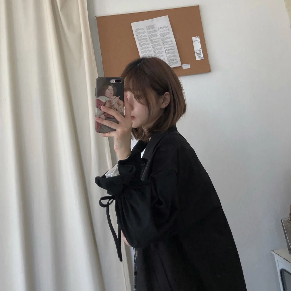 Loose Long Trench Windbreaker Coat Jacket