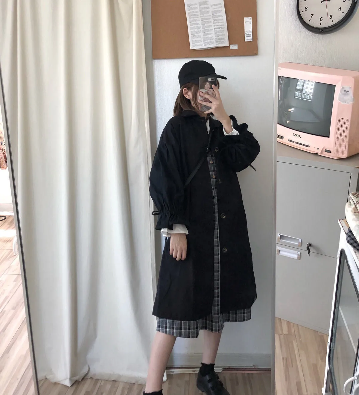 Loose Long Trench Windbreaker Coat Jacket