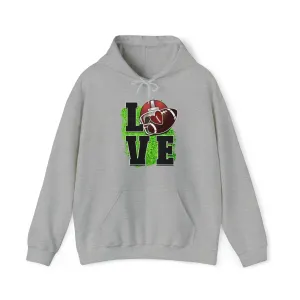 LOVE FOOTBALL- Unisex Heavy Blend™ Hooded Sweatshirt