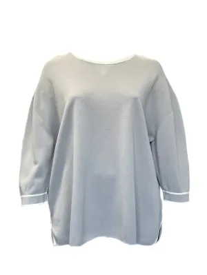 Marina Rinaldi Women's Grey Abbracci Knitted Sweater NWT