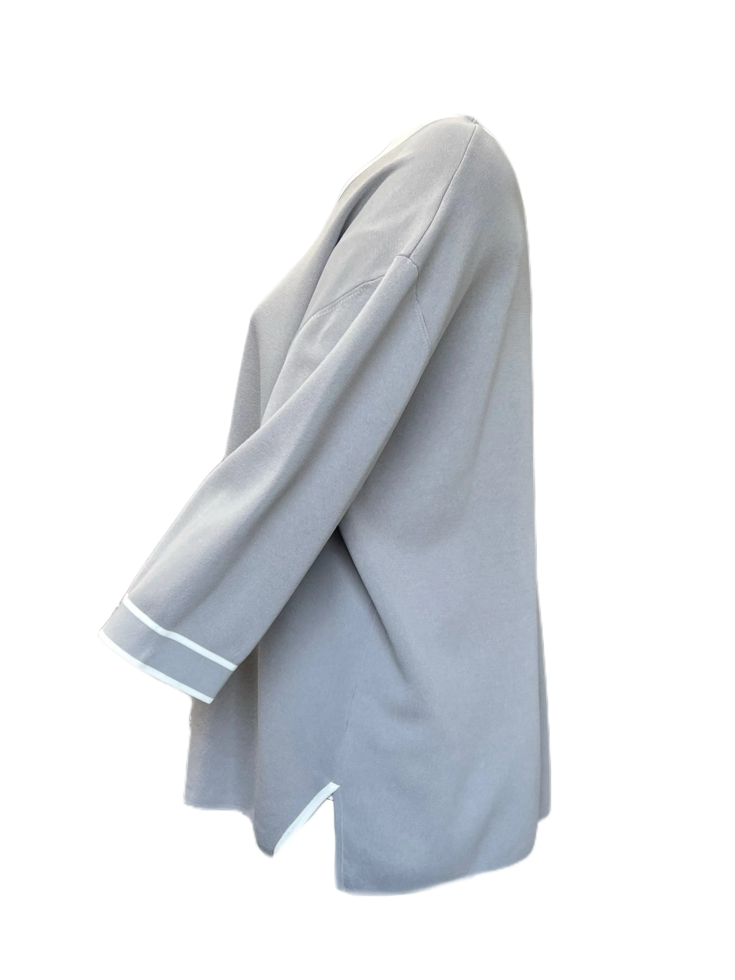 Marina Rinaldi Women's Grey Abbracci Knitted Sweater NWT