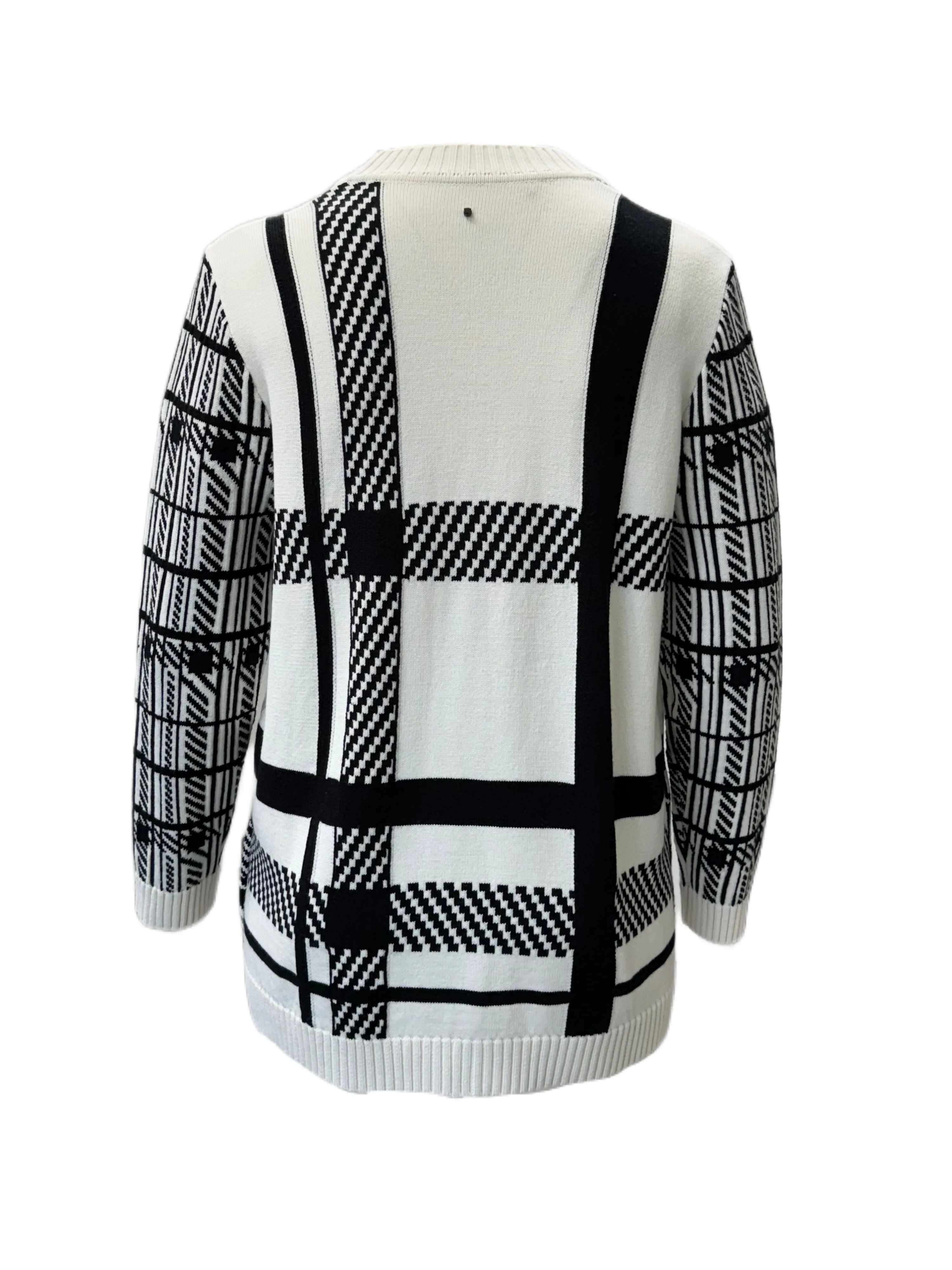 Marina Rinaldi Women's White Maliku Button Closure Cardigan NWT