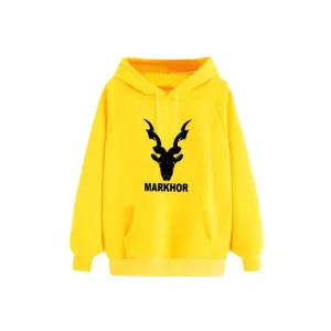 Markhor Printed Fleece Full Sleeves Pull Over Hoodie For Women