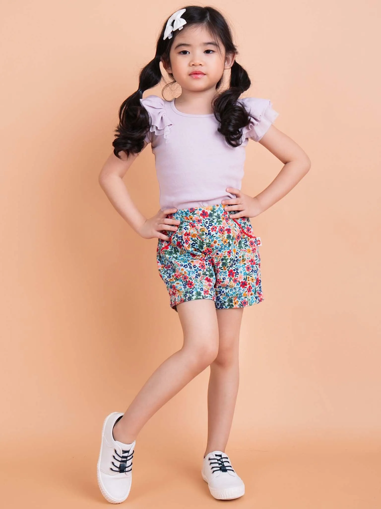 Marnie Blue Forest Flower Shorts