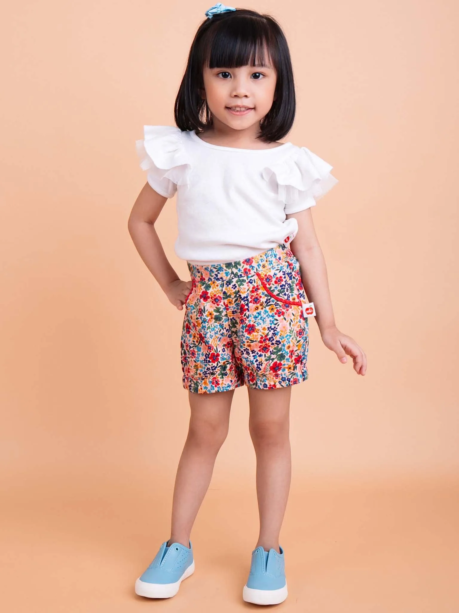 Marnie Pink Forest Flower Shorts