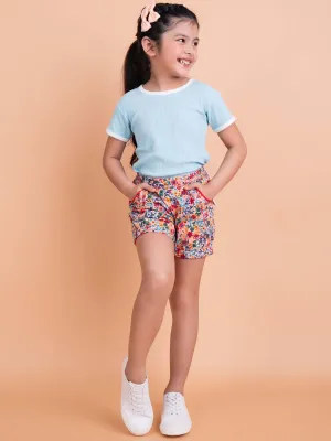 Marnie Pink Forest Flower Shorts