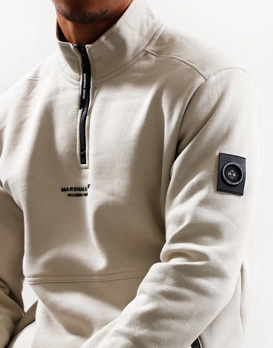 Marshall Artist Siren 1/4 Zip Sweatshirt Stone