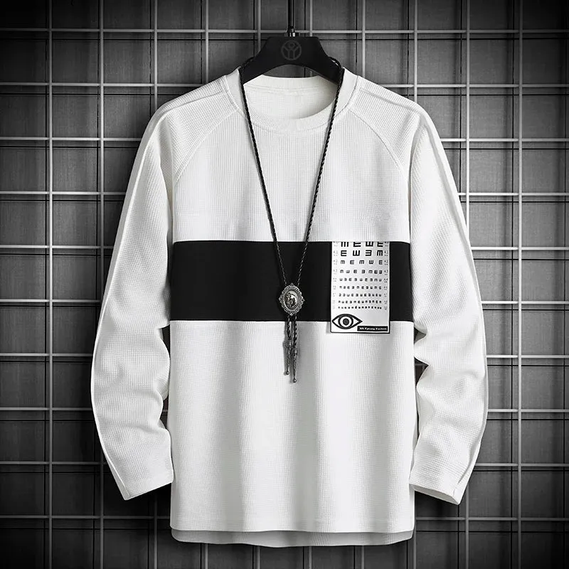 Men Print Casual Cotton O-Neck shirt