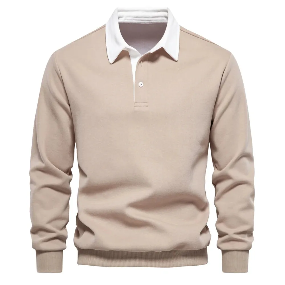 Men's Autumn Fashion Polo Neck Sweatshirts - Casual