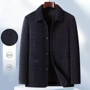 Men's Casual Thick Chenille Lapel Buttoned Jacket
