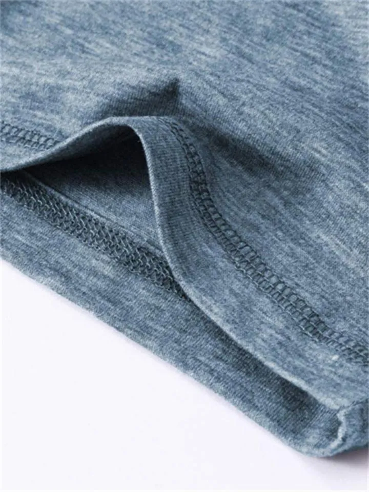 Men's Comfy Long Sleeve Henley Neck T-Shirt