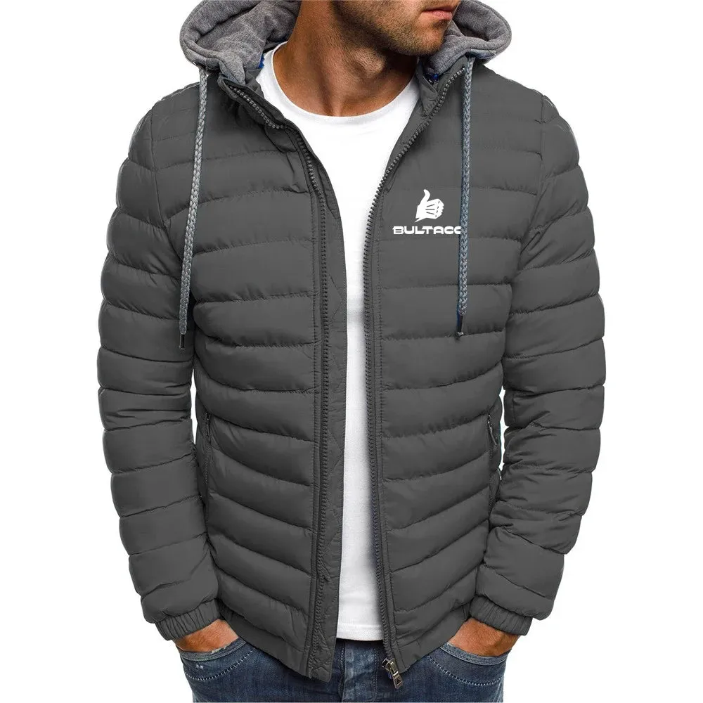 Mens Hooded Winter Down Jacket Thick Warm Zipper