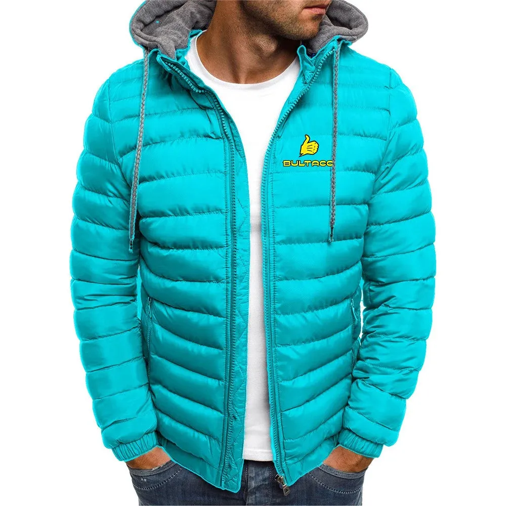 Mens Hooded Winter Down Jacket Thick Warm Zipper