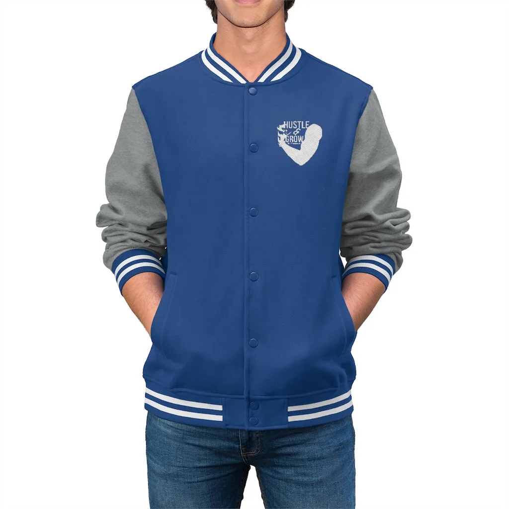 Men's Hustle & Grow Varsity Jacket (True Royal)