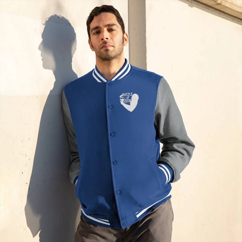Men's Hustle & Grow Varsity Jacket (True Royal)