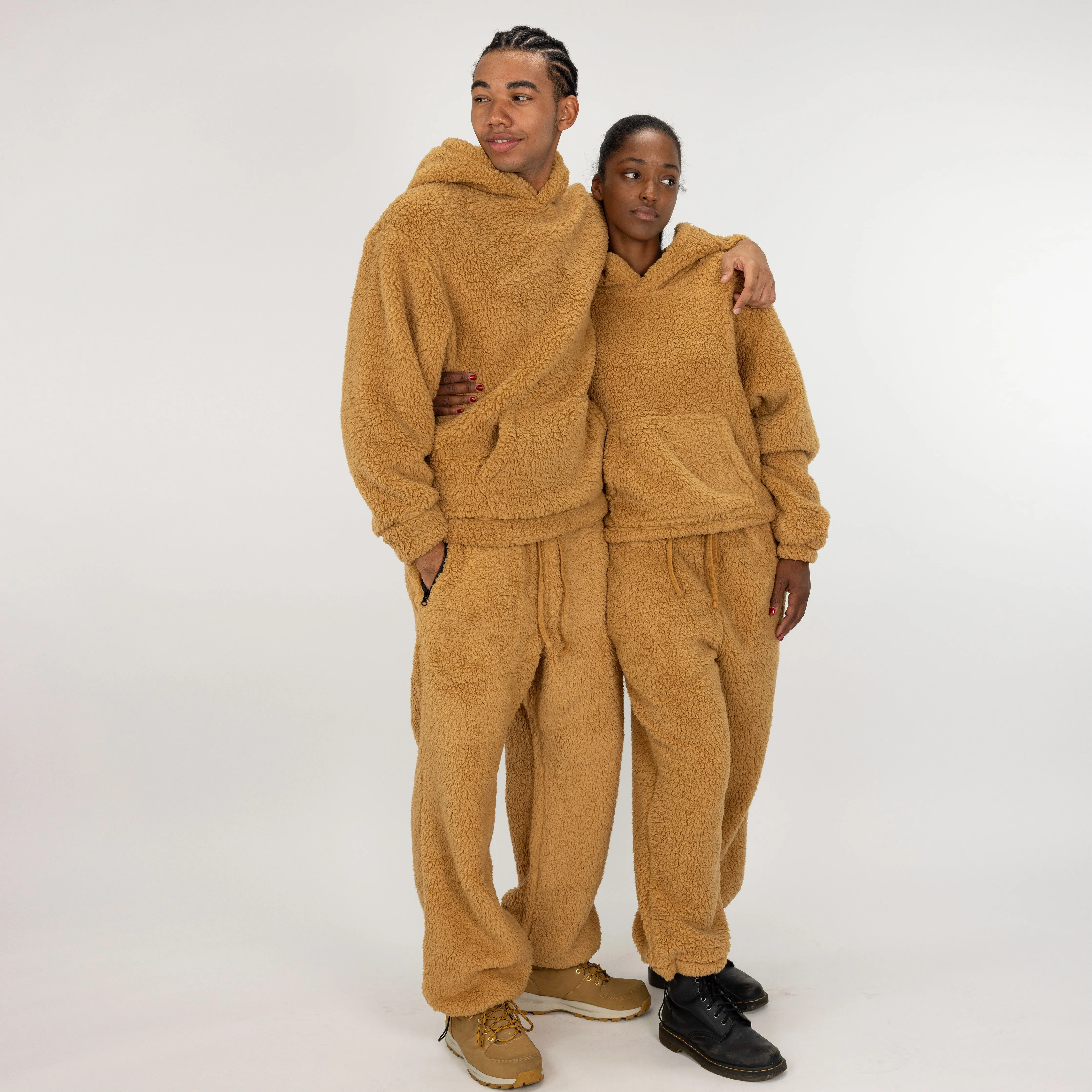 Mens Micro-poly Sherpa Fleece Hoodie - Lark